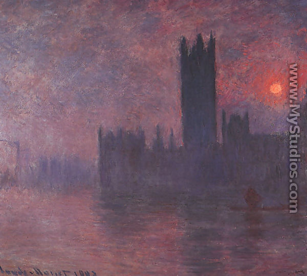 London: Houses of Parliament at Sunset - Claude Oscar Monet