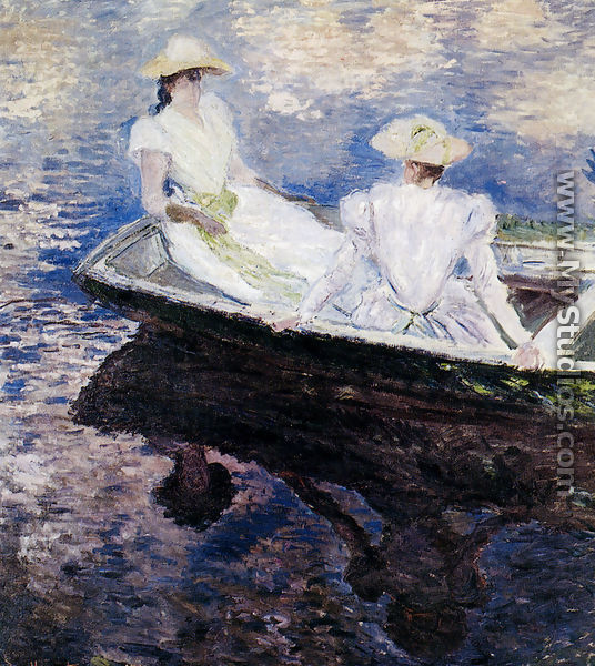 Girls In A Boat - Claude Oscar Monet