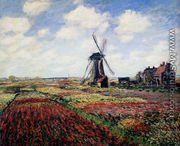 Tulip Fields With The Rijnsburg Windmill - Claude Oscar Monet