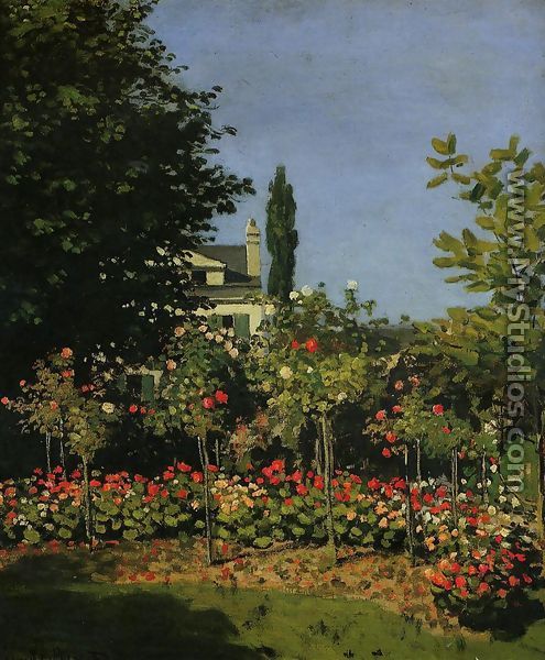 Garden In Flower At Sainte-Adresse - Claude Oscar Monet