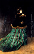 Woman In A Green Dress - Claude Oscar Monet