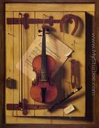 Still Life - Violin and Music (or Music and Good Luck) - William Michael Harnett