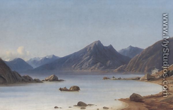 Fishing on a Fjord - Georg Emil Libert