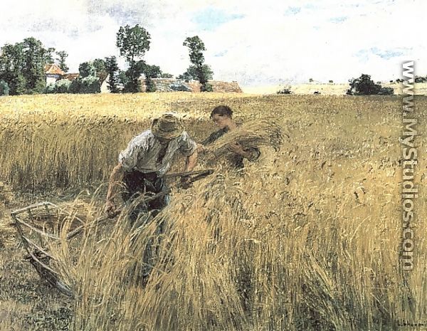 La Moisson au Ru Chailly (The Harvest at Ru Chailly) - Léon-Augustin L