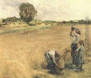 Moissonneur buvant a la gourde ou la Soif (Drinking harvester has the gourde, or, Thirst) - Léon-Augustin L'hermitte