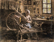 The Spinning Wheel - Léon-Augustin L'hermitte