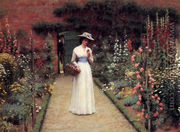 Lady in a Garden - Edmund Blair Blair  Leighton