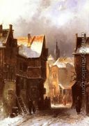 A Dutch Town in Winter - Charles Henri Joseph Leickert
