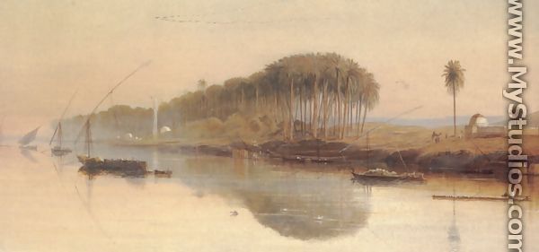 Sheikh Abadeh on the Nile - Edward Lear