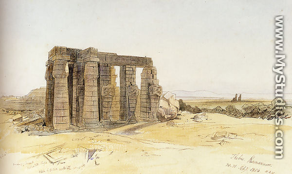 The Ramesseum, Thebes - Edward Lear
