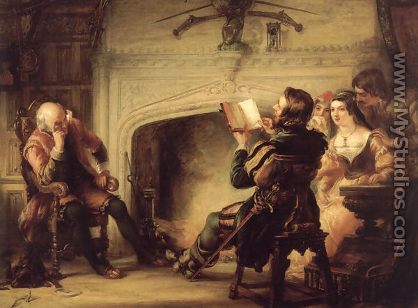 An Early Reading of Shakespeare - Solomon Alexander Hart