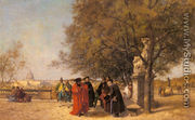 The Greeting In The Park - Ferdinand Heilbuth