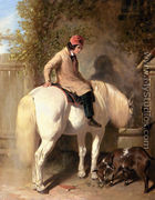 Refreshment, A Boy Watering His Grey Pony - John Frederick Herring Snr