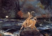 A Good Shot, Adirondacks - Winslow Homer