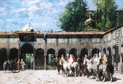 Cavalieri Circassi Che Aspettano Il Loro Capo (Circassian Knights Waiting for Their Leader) (or Military Quarters) - Alberto Pasini