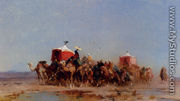 Caravan In The Desert - Alberto Pasini