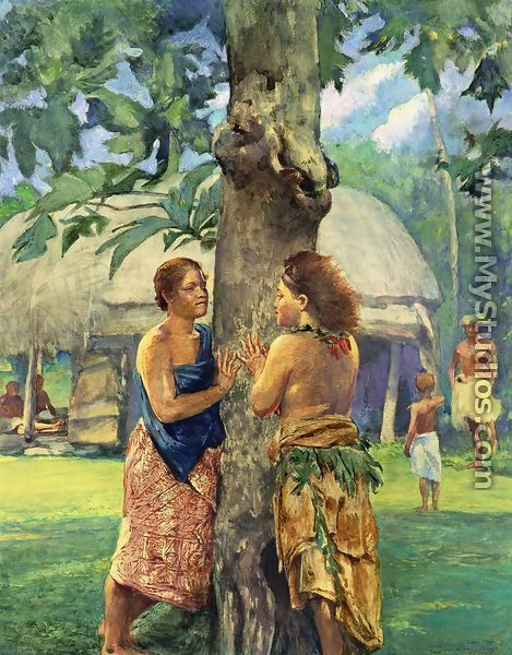 Portrait of Faase, the Taupo of the Fagaloa Bay, Samoa - John La Farge