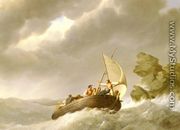 Sailing The Stormy Seas - Johannes Hermanus Koekkoek Snr