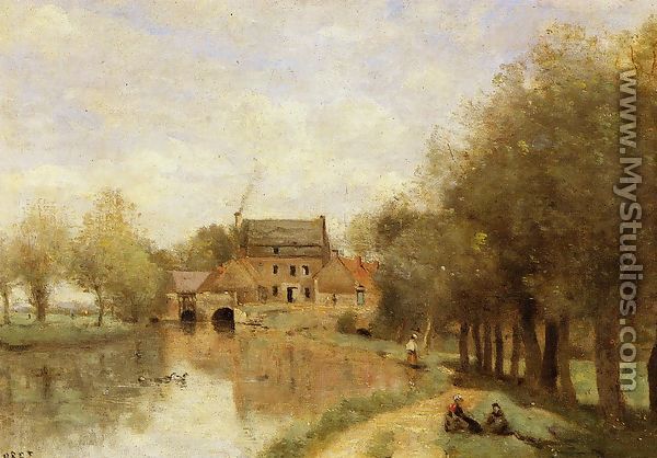 Arleux-du-Nord, the Drocourt Mill, on the Sensee - Jean-Baptiste-Camille Corot