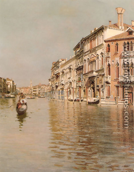 On The Grand Canal - Raffaele Tafuri