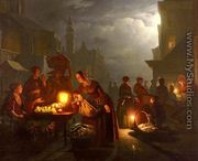 The Candlelit Market - Petrus Van Schendel