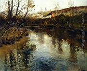 Elvelandskap (River Landscape) - Fritz Thaulow