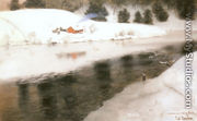 Winter at Simoa River - Fritz Thaulow