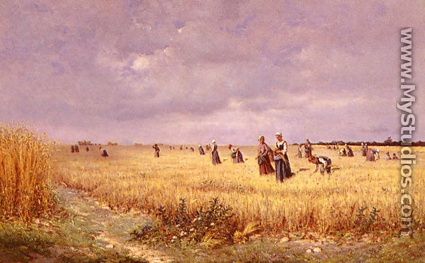 Les Glaneuses Dans Les Chaumes-Berry (The Gleaners of Chaumes-Berry) - Armand Beauvais