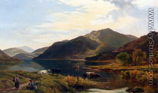 Cattle By A Lake - Sidney Richard Percy