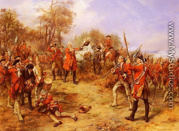 George II at the Battle of Dettingen - Robert Alexander Hillingford