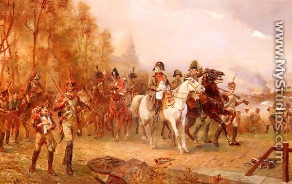 Napoleon With His Troops At The Battle Of Borodino, 1812 - Robert Alexander Hillingford