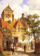 A Street Scene in Haarlem - Willem Koekkoek