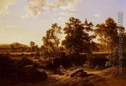 A River Landscape With A Mill - Joseph Quinaux