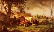 Farmyard Scene - Edmund Mahlknecht