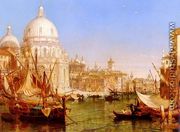 A View Along The Grand Canal With Santa Maria Della Salute - Henry Courtney Selous