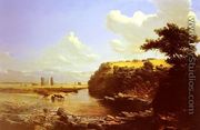 Cattle watering in a River Landscape, believed to be Chile - Thomas Jacques Somerscales