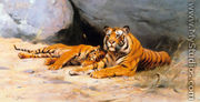 Tigers Resting - Wilhelm Kuhnert