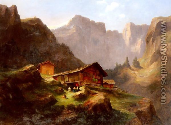 Hutte In Den Alpen (Hut in the Alps) - Jost Anton Muheim