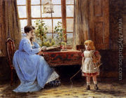 A Mother And Child In An Interior - George Goodwin Kilburne