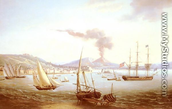 An English Frigate In The Bay Of Naples - John Thomas Serres