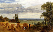 Harvesting Near Newark Priory, Ripley, Surrey - Frederick William Hulme