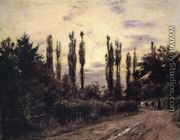 Evening, Poplars and Roadway near Schleissheim - Theodore Clement Steele