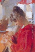 Marie en vestido rojo - Peder Severin Krøyer