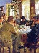 Almuerzo con pintores de Skagen - Peder Severin Krøyer