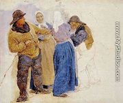 Mujeres y pescadores de Hornbaek - Peder Severin Krøyer