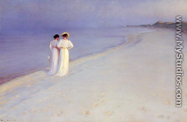 Tade de verano en la playa - Peder Severin Krøyer