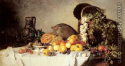 A Still Life with Fruit and Vegetables - Franz Rumpler
