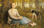 A Shepherdess and her Flock - John Macallan Swan