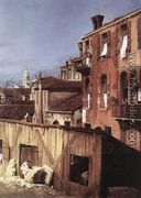 The Stonemason's Yard (detail) - (Giovanni Antonio Canal) Canaletto