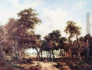 Landscape with Woods and Cottage - Meindert Hobbema